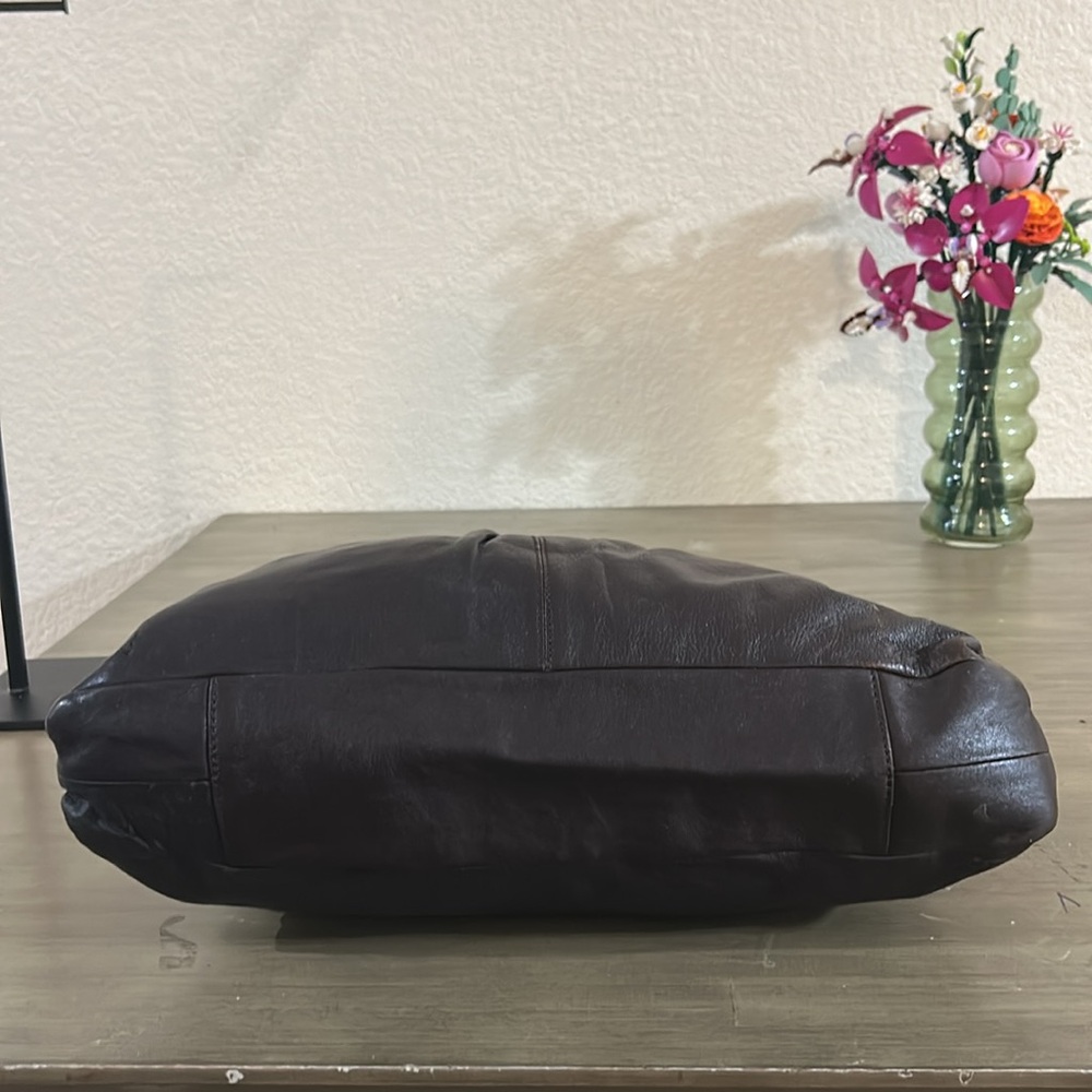 Coach F15513 Brown Leather Ashley Shoulder Bag Handbag Tote Purse - Picture 8 of 13